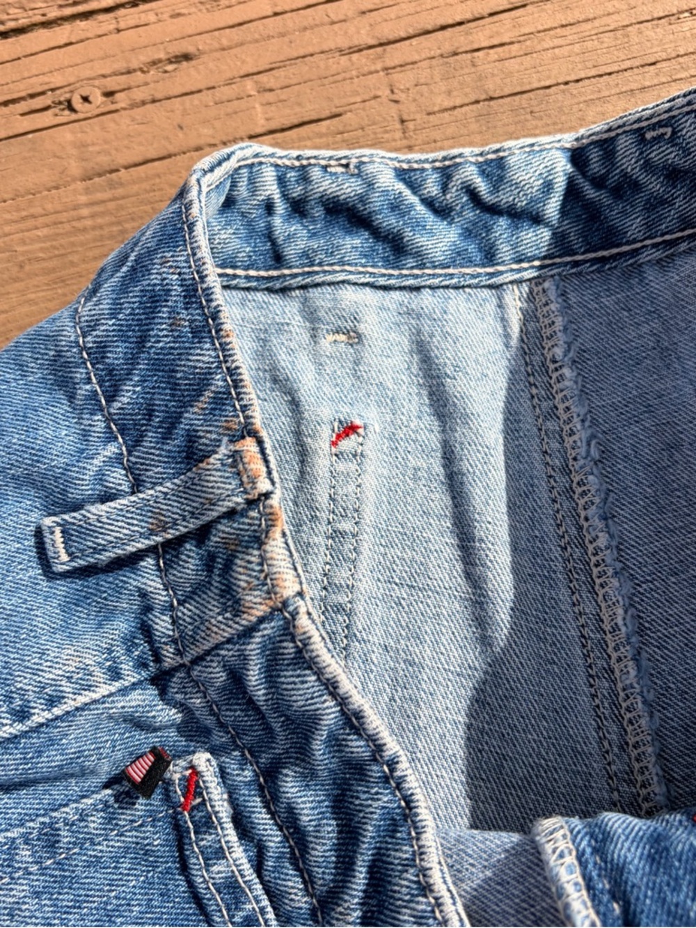 Vintage 2000’s Y2K medium light wash Polo Ralph Lauren mid-rise Jean shorts - Picture 5 of 6